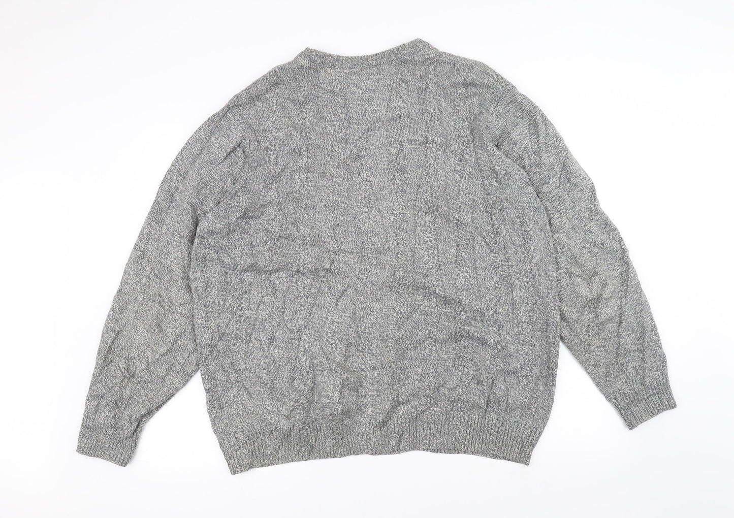 Maine Womens Grey  Knit Pullover Jumper Size XL