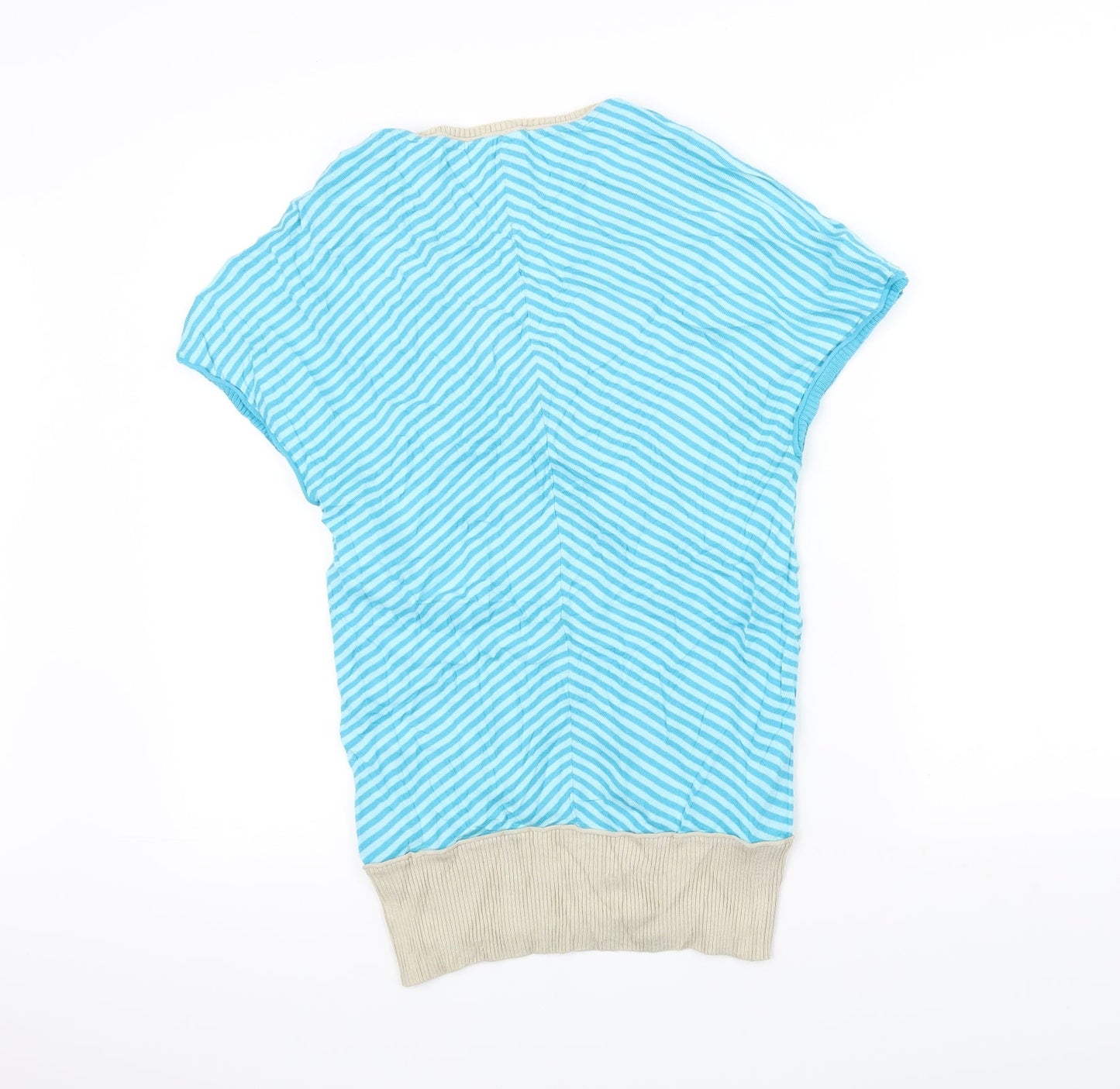 Hilfiger Womens Blue Striped  Basic T-Shirt Size M