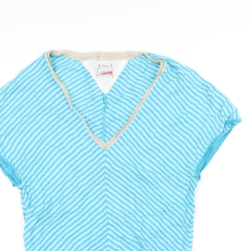 Hilfiger Womens Blue Striped  Basic T-Shirt Size M