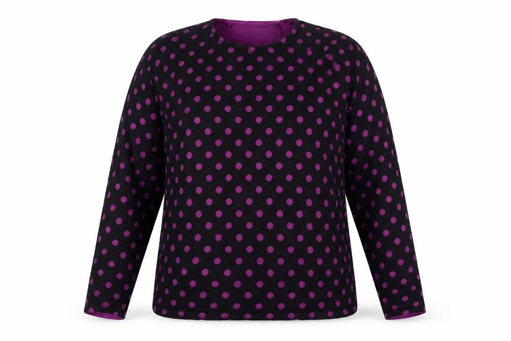 Jumper Womens Black Polka Dot  Pullover Jumper Size L