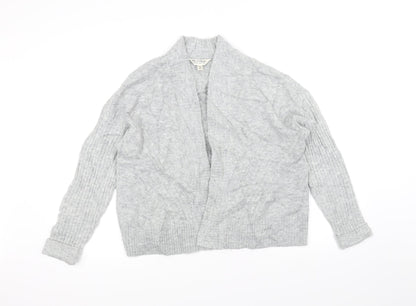 Additional front view of Miss Selfridge women’s grey cardigan jumper, size S