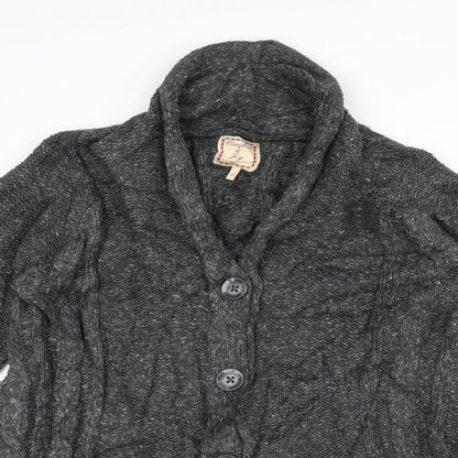 Close-up detail of Next women’s grey knit jacket, size XL
