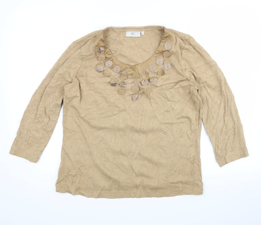 cc Womens Beige   Cardigan Jumper Size M