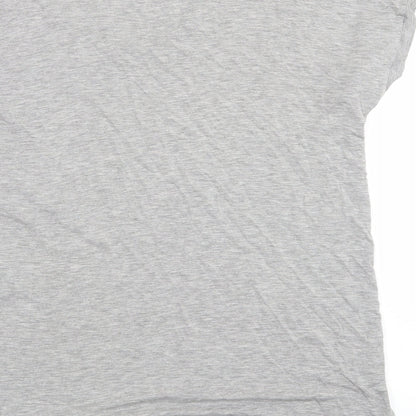 Brand and care label for Next women’s grey basic t-shirt, size UK 8, - beaded neckline