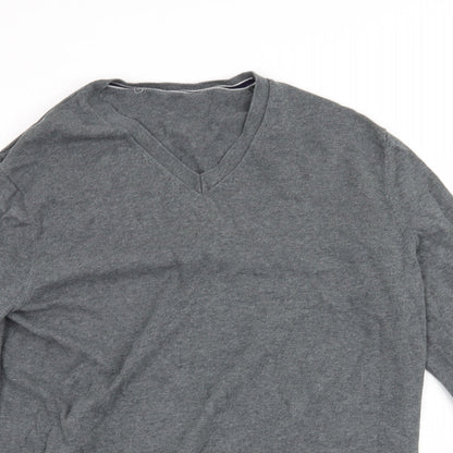 Close-up detail of Gap men’s grey jumper, size L