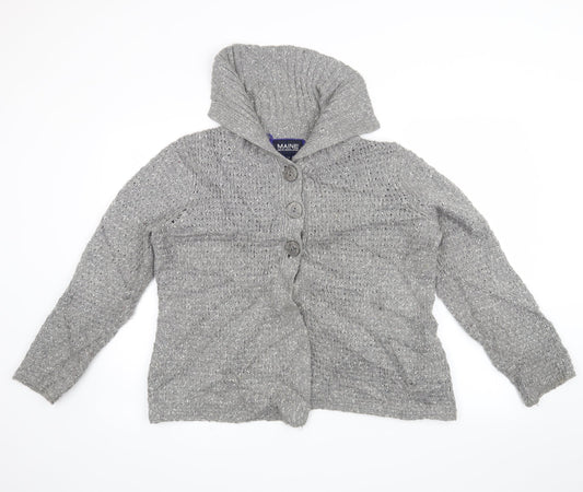 Debenhams Womens Grey   Cardigan Jumper Size 12