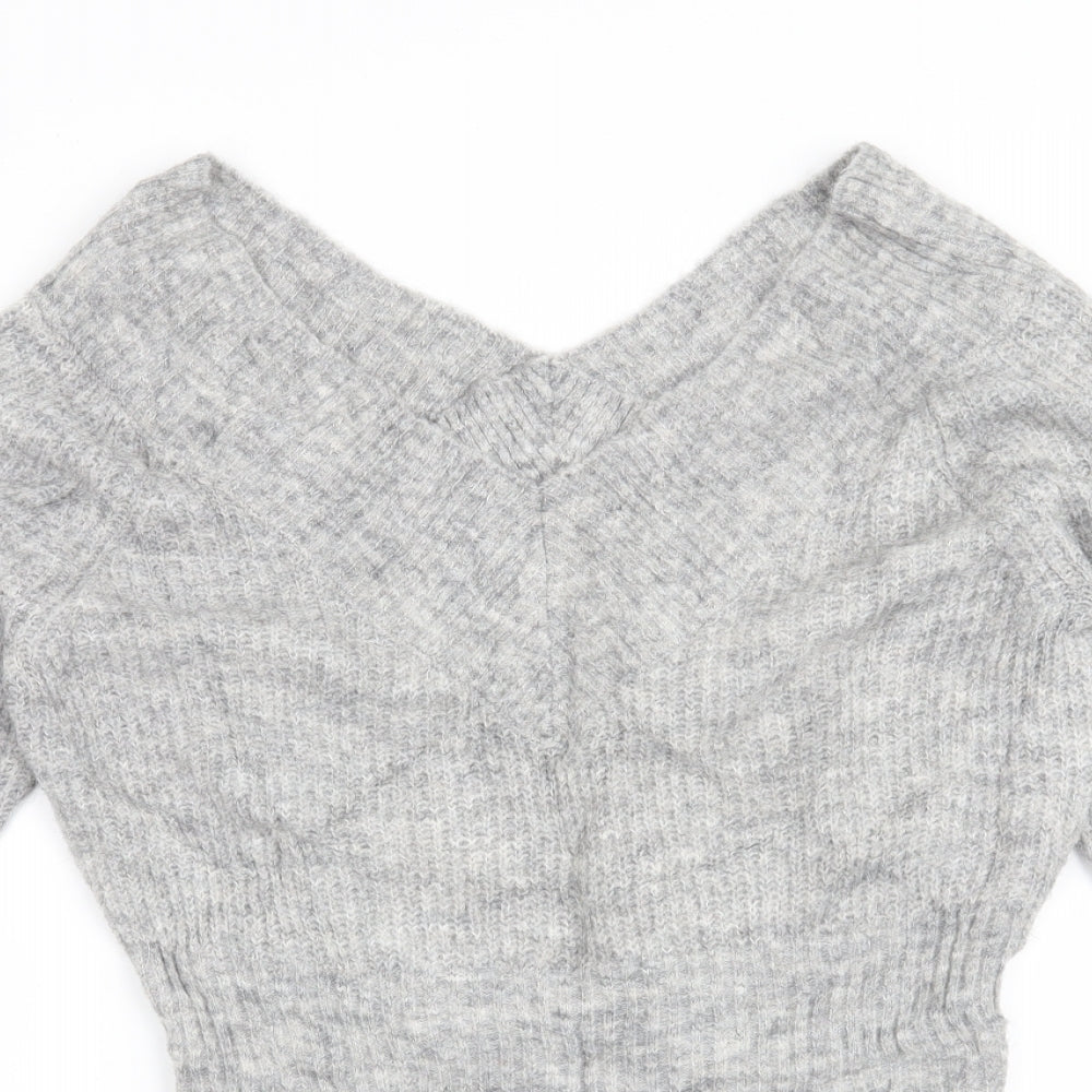 H&M Womens Grey   Pullover Jumper Size M