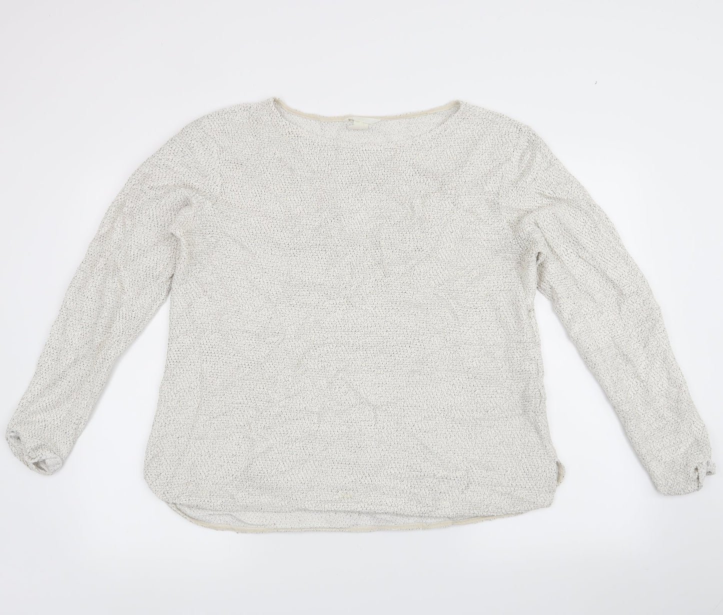 H&M Womens White   Pullover Jumper Size M