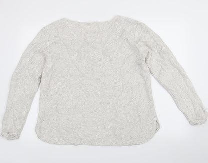 Back view of H&M women’s white jumper, size M