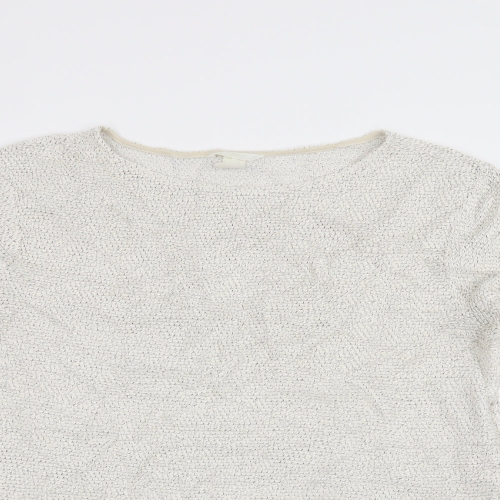 H&M Womens White   Pullover Jumper Size M