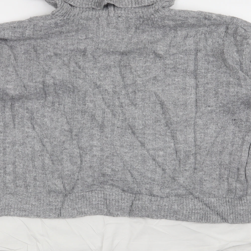 New Look Womens Grey   Pullover Jumper Size M  - Turtle Neck Jumper