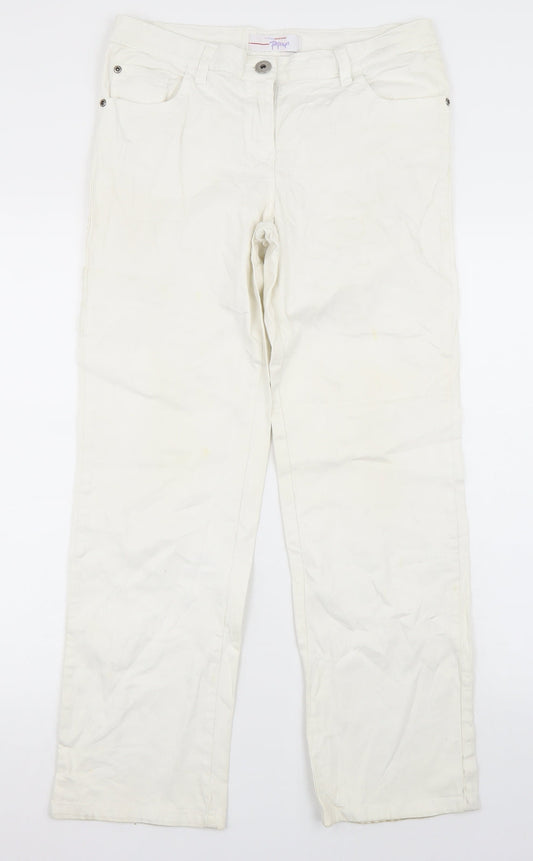 Papaya Womens White   Straight Jeans Size 10 L29 in