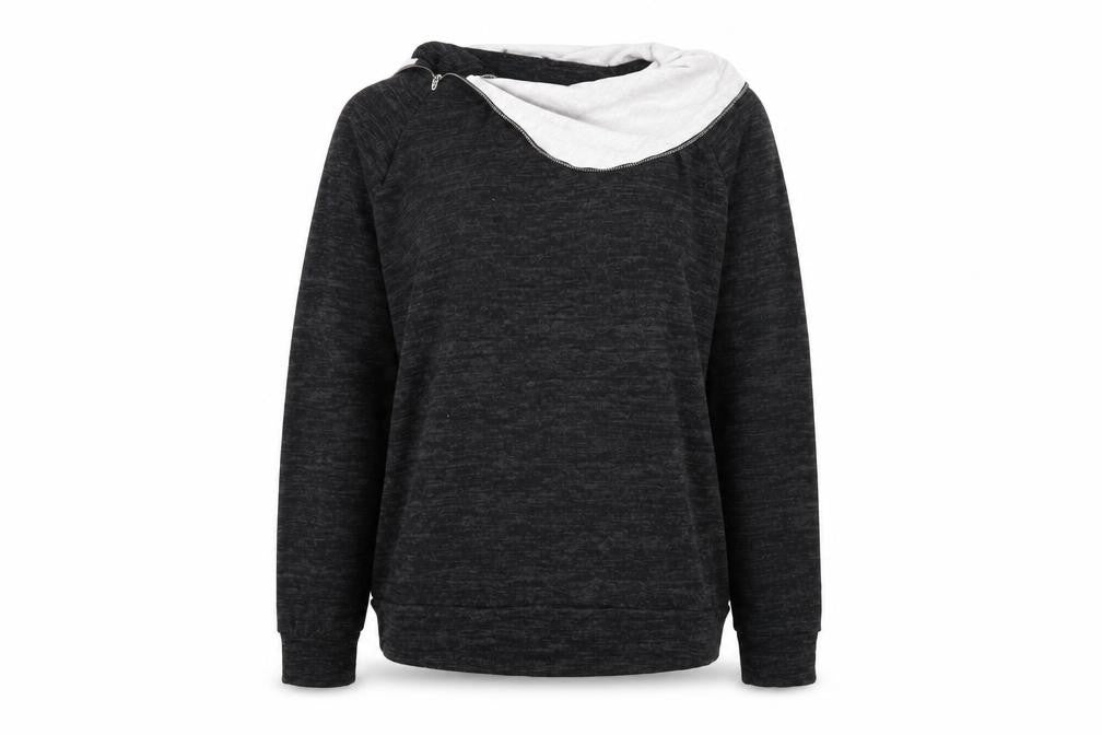 Today Womens Grey  Knit Pullover Jumper Size L  - zip up neck hole