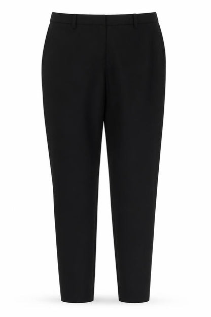 Front view of VILA women’s black trouser suit suit trousers, size S, 32-inch leg