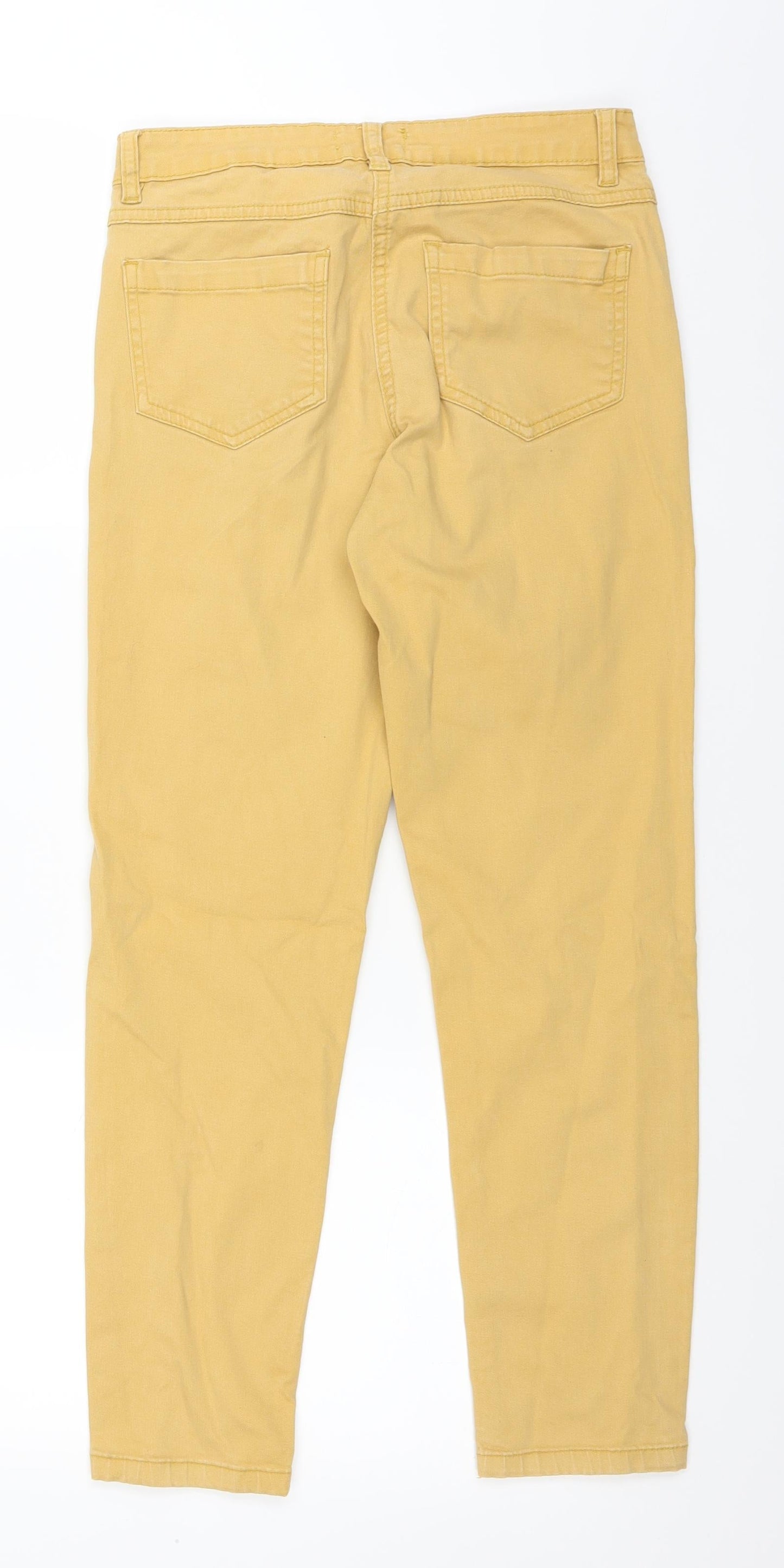 Marks and Spencer Womens Yellow  Denim Straight Jeans Size 8 L24 in