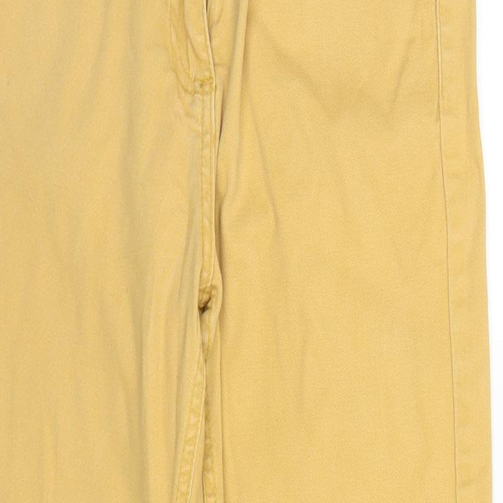 Marks and Spencer Womens Yellow  Denim Straight Jeans Size 8 L24 in