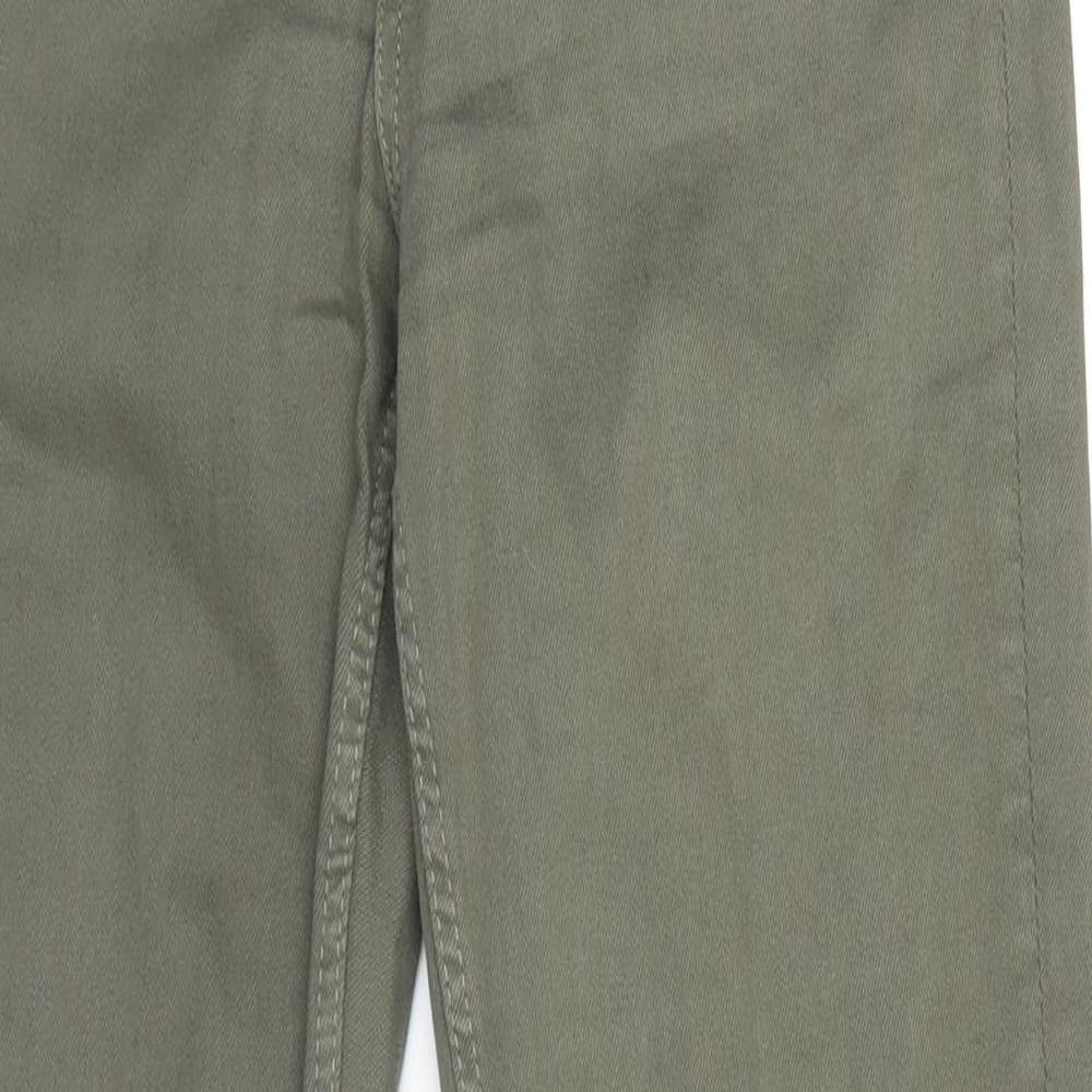 H&M Womens Green  Denim Straight Jeans Size 10 L27 in