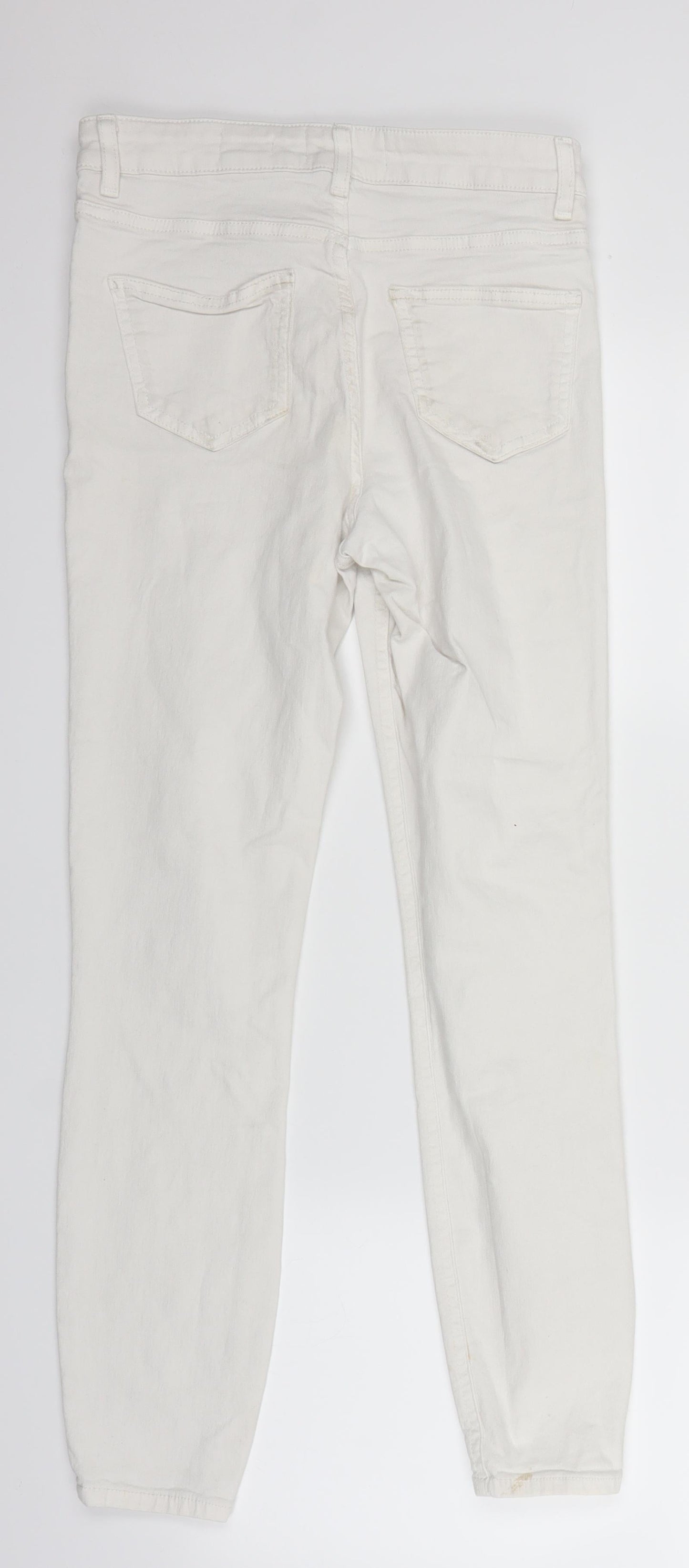 New Look Womens White  Denim Skinny Jeans Size 8 L25 in