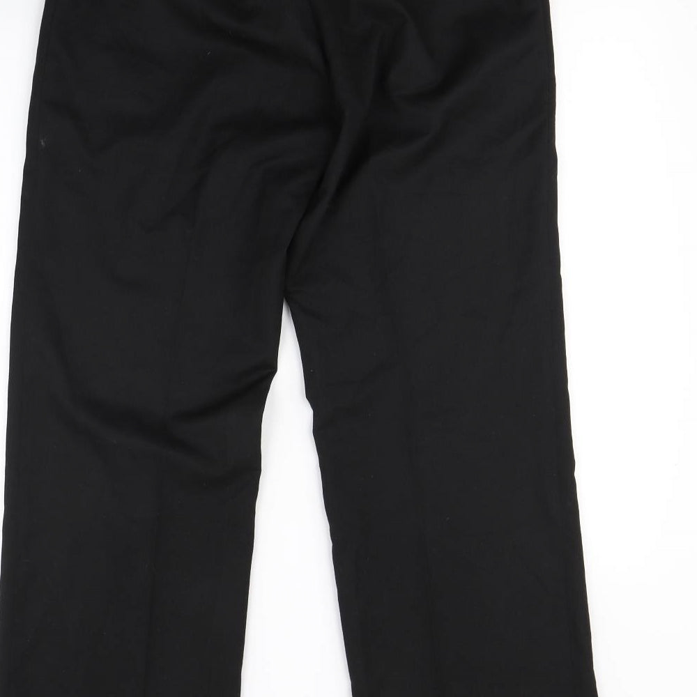 Brand and care label for Preworn women’s black dress pants trousers, size UK 32, in, 30-inch leg