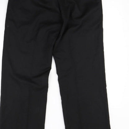 Brand and care label for Preworn women’s black dress pants trousers, size UK 32, in, 30-inch leg