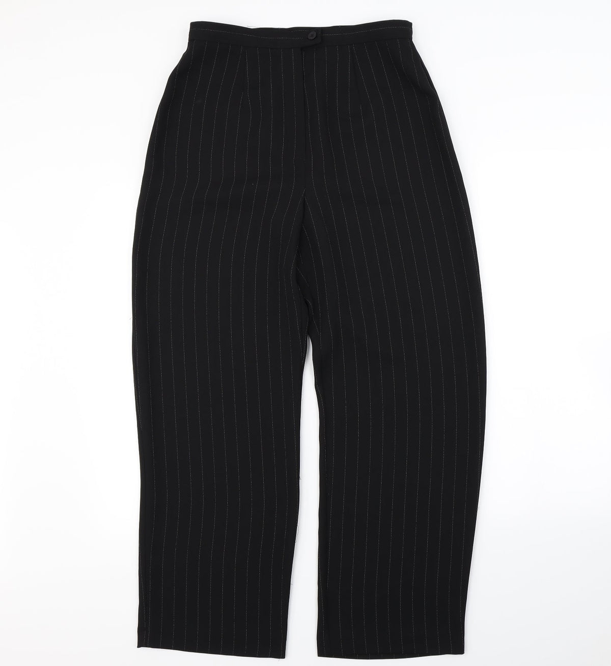 Additional front view of Richards women’s black dress pants trousers, size UK 14, 28-inch leg