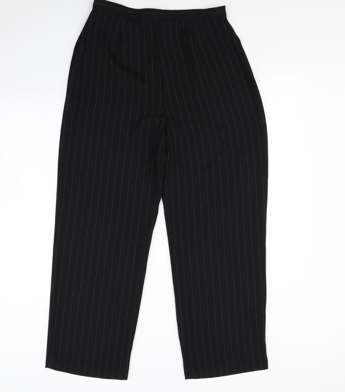 Back view of Richards women’s black dress pants trousers, size UK 14, 28-inch leg