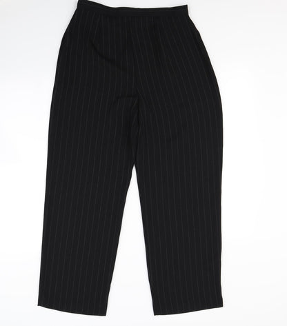 Back view of Richards women’s black dress pants trousers, size UK 14, 28-inch leg