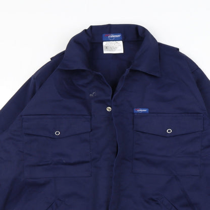 Close-up detail of Eurostar men’s blue jacket, size M