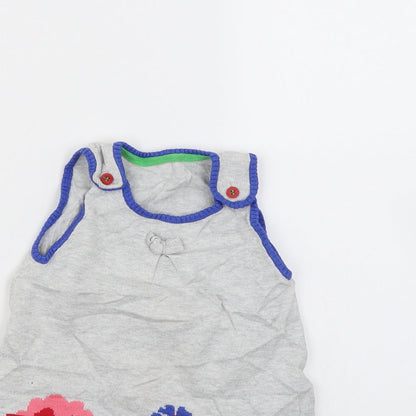 Close-up detail of Marks & Spencer girls’ grey fit & flare, size 18-24, months