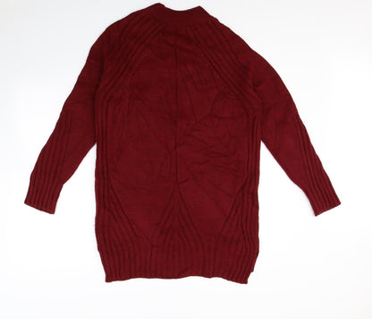 Back view of Topshop women’s red jumper, size UK 10