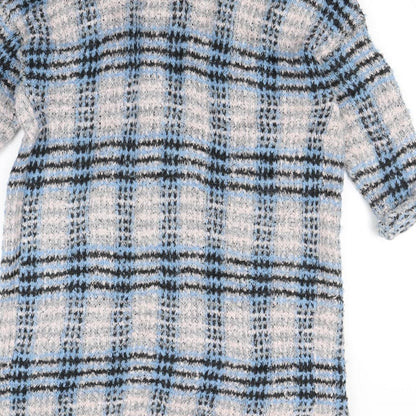 Brand and care label for Warehouse women’s multicoloured check cardigan jumper, size S