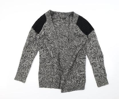 Additional front view of Internacionale women’s black cardigan jumper, size UK 10