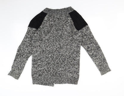 Back view of Internacionale women’s black cardigan jumper, size UK 10