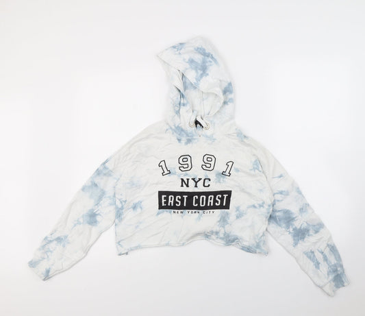 New Look Girls White   Pullover Hoodie Size 12 Years