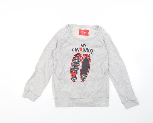 Preworn Girls Grey   Pullover Jumper Size 12 Years