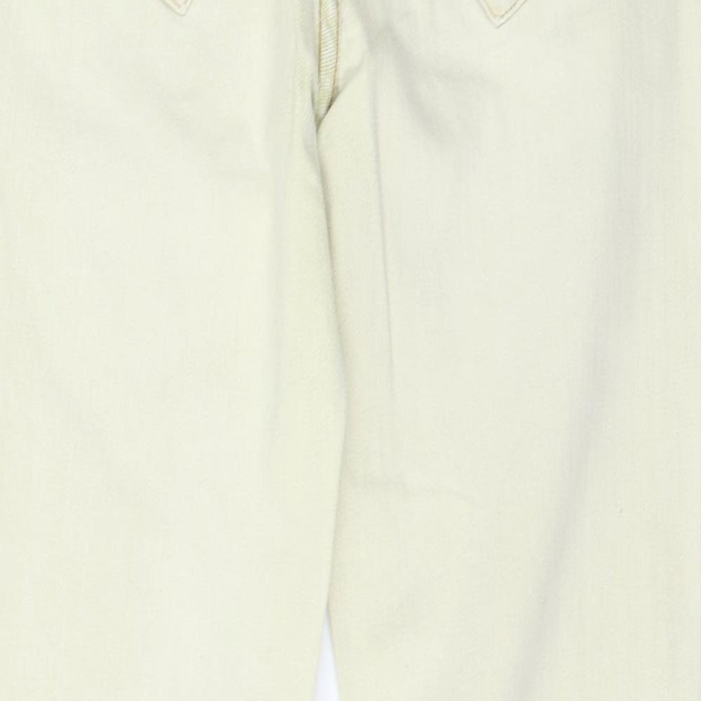 Next  Womens Beige  Denim Straight Jeans Size 12 L30 in - Detail on Pockets