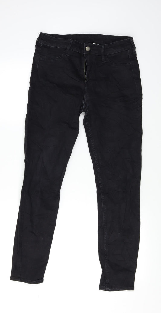 Preworn Womens Black  Denim Skinny Jeans Size 27 L27 in