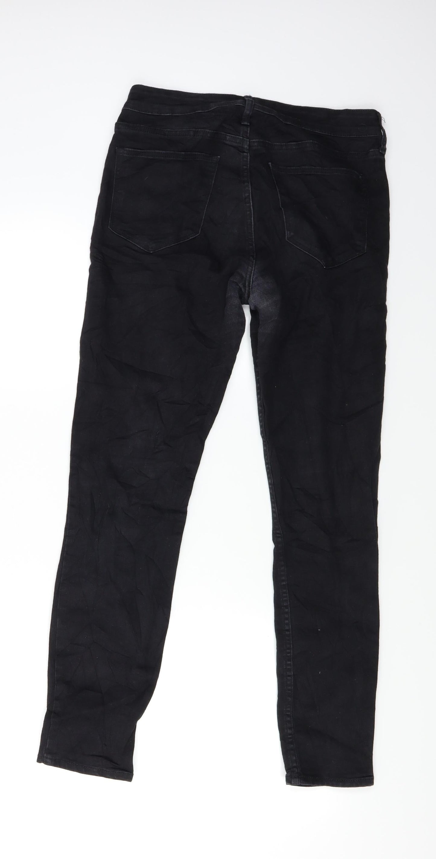 Preworn Womens Black  Denim Skinny Jeans Size 27 L27 in