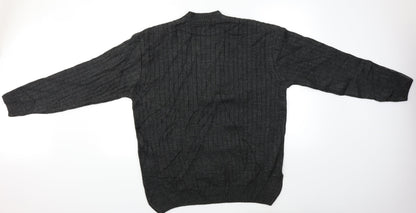 Back view of Oswal men’s grey jumper, size M