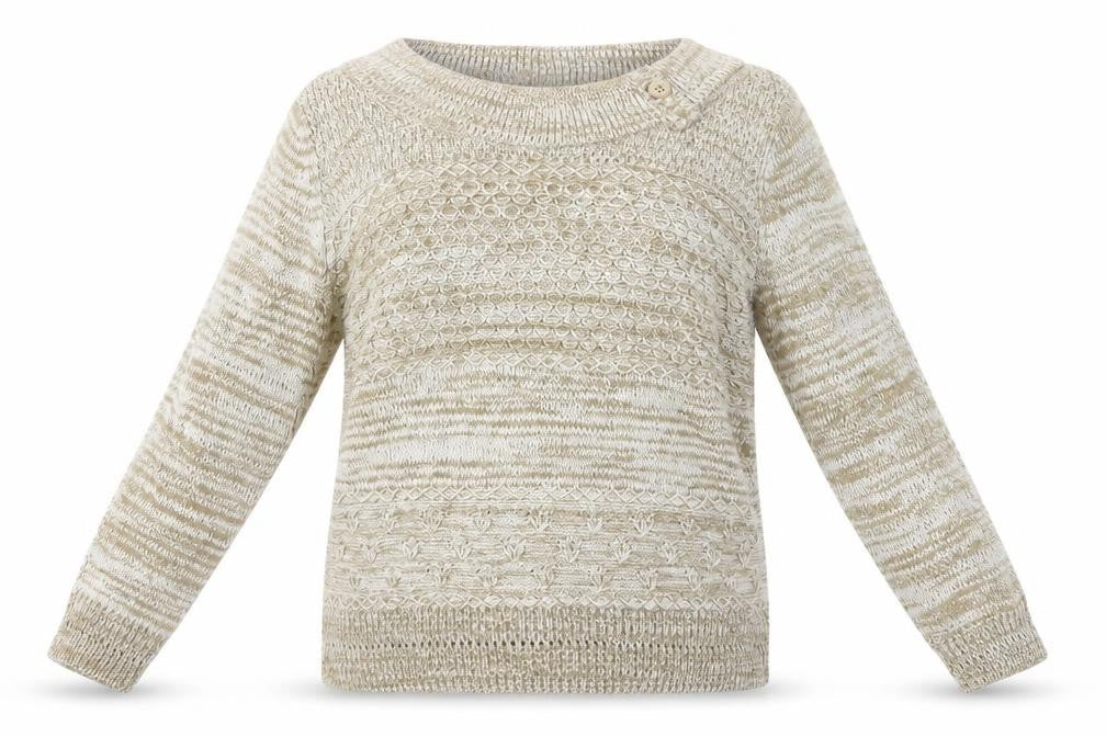 Bonmarché Womens Beige Striped Pullover Jumper Size S