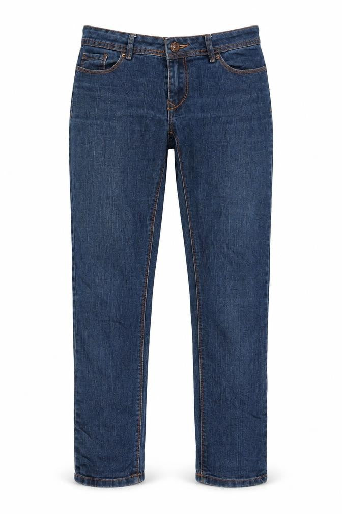 Preworn Womens Blue   Straight Jeans Size 34 L28 in - Zip