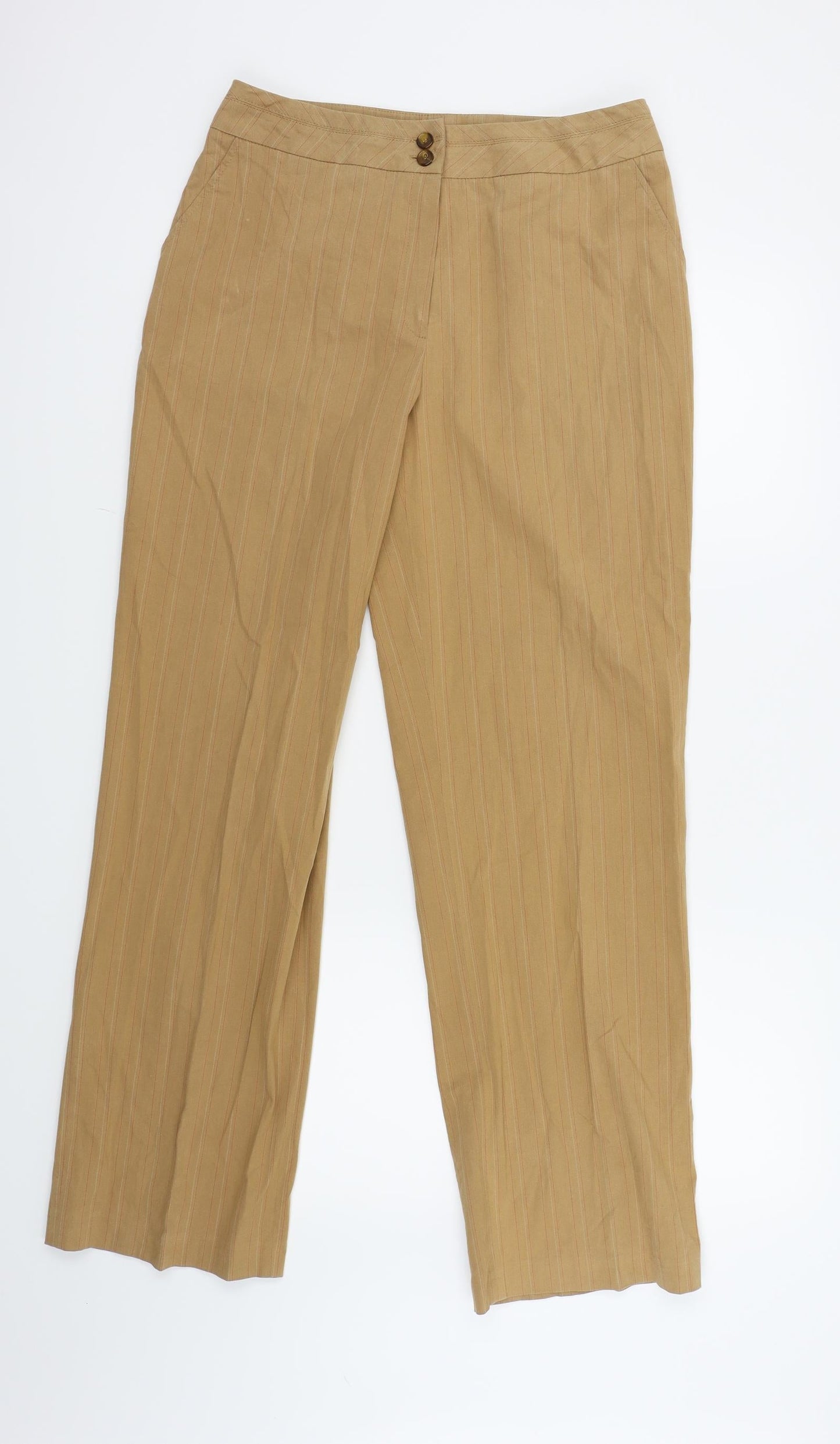 Preworn Womens Orange   Trousers  Size 12 L30 in