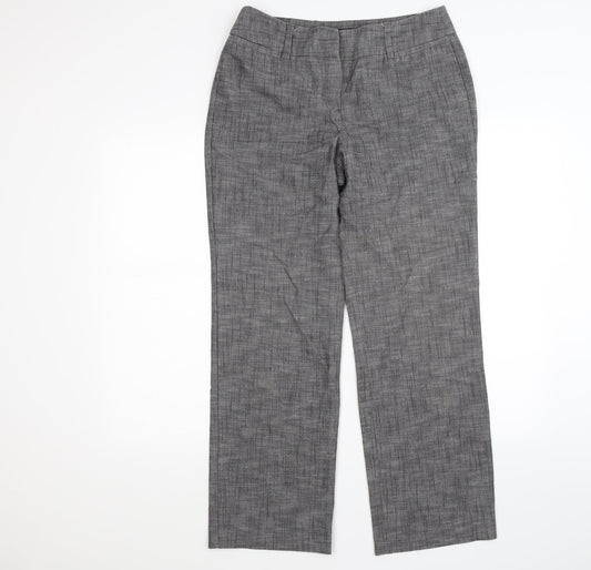 Larry Levine Womens Grey   Trousers  Size 14 L28 in