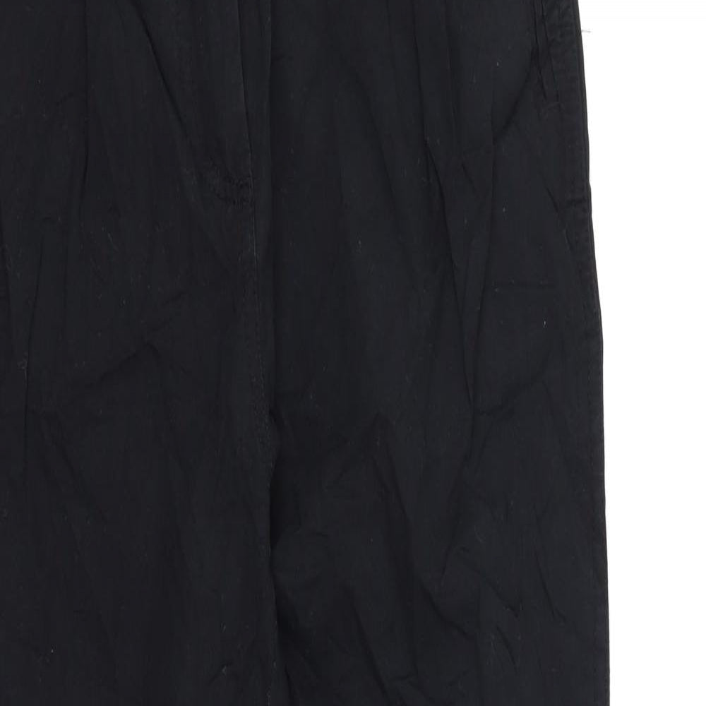 H&M Womens Black   Trousers  Size 8 L29 in - Paper Bag Waist