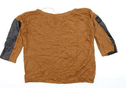 Back view of Bershka women’s brown jumper, size M