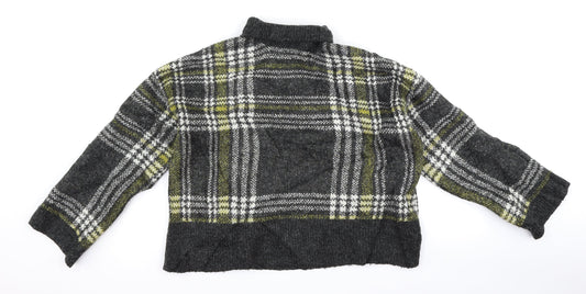 New Look Womens Grey Check  Pullover Jumper Size S