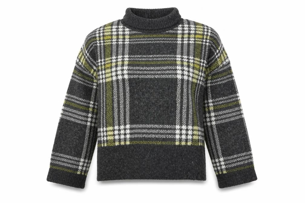 New Look Womens Grey Check  Pullover Jumper Size S