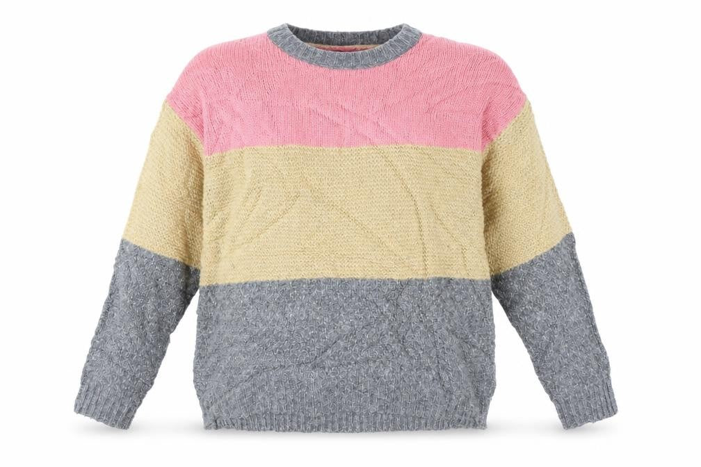 Marks & Spencer Womens Grey Striped  Pullover Jumper Size M
