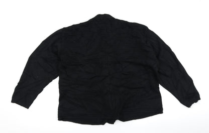 Back view of care women’s black cardigan jumper, size L