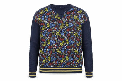 Front view of Next women’s blue floral jumper, size UK 14